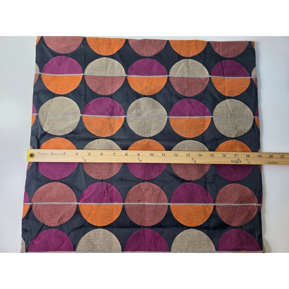 IKEA Orange Purple Retro Mod OTTL Square Euro 20x20 Pillow Shams Set of 2 - Picture 5 of 7
